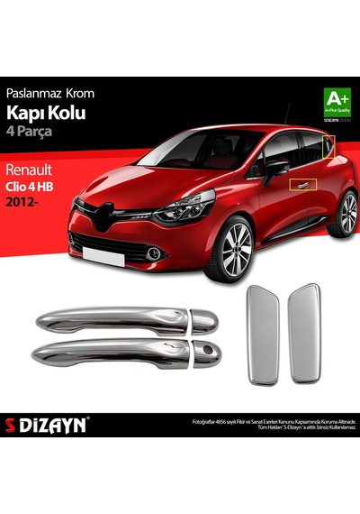 Renault Clio 4 Hb Krom Kapı Kolu 4 Kapı 2012 Üzeri