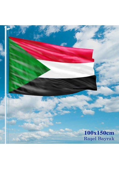 Sudan Bayrağı - 100x150 Cm 1 Metre X 1,5 Metre - Raşel Kumaş 1