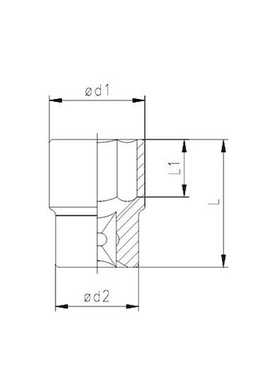 İzeltaş 1113 Lokma Anahtar Altı Köşe 1/2" 18 MM