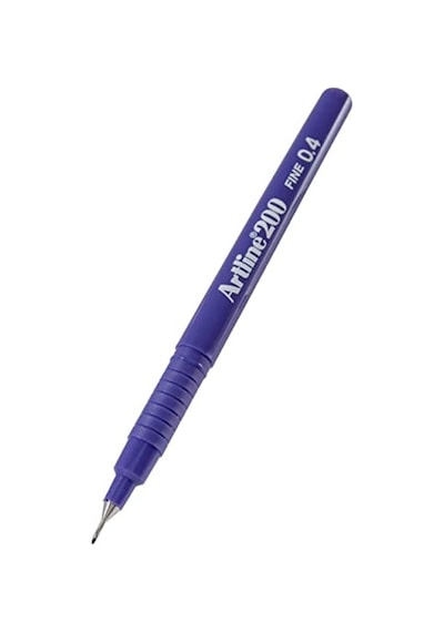 Artline 200n Fine Keçe Uçlu Yazı Kalemi Uç:0,4 Mm, Mor