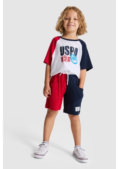 U.s. Polo Assn. Erkek Çocuk Kırmızı Şort Örme 50325620-vr171 Basıc Kırmızı