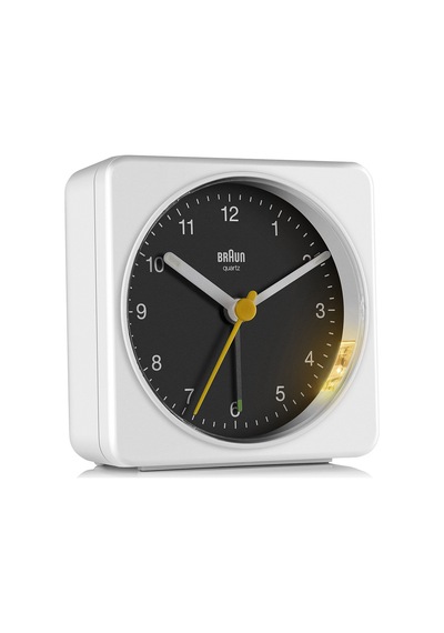 Braun Bc03wb Beyaz-siyah Klasik Seyahat Analaog Alarmlı Masa Saati Brn.bc03wb