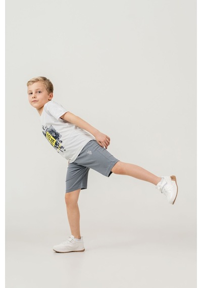 U.s. Polo Assn Kids U.s Polo Assn Erkek Çocuk Gri Bermuda Takım Us2472-c-v1 Grey
