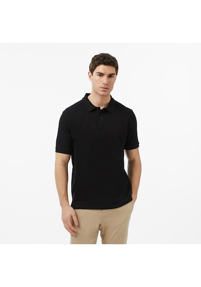 Nautica Erkek Siyah Regular Fit Polo Yaka T-shirt Düz K65000t Siyah