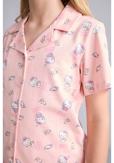 Defacto Hello Kitty Lisanslı Regular Fıt Desenli 2li Pijama Açık Pembe Takımı Kız Çocuk H2765a826sppn125 Pembe-pn125