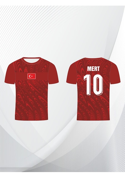 Sportech Yeni Türkiye Forması Tek Üst Tek Kelime Isim Ve Numara Yazılır K2026 Kırmızı - Beyaz