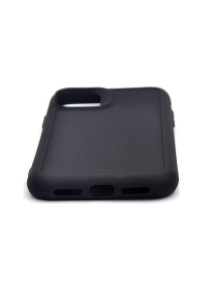 Apple Uyumlu iPhone 11 Düz Renk Esnek Yumuşak Silikon Kılıf Rubber Siyah