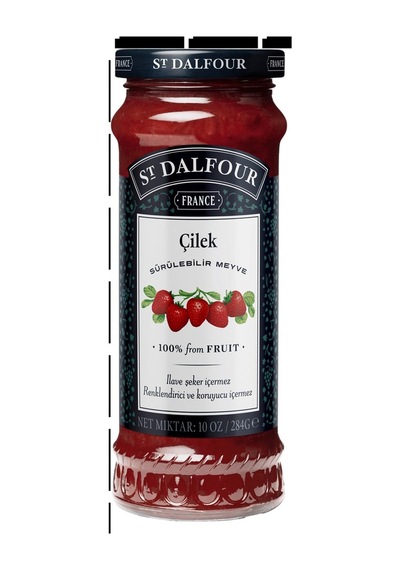 St. Dalfour Çilek Reçeli 284 G - Katkısız Ve İlave Şekersiz Doğal Lezzet 3'li Ekonomik Paket - Tarı