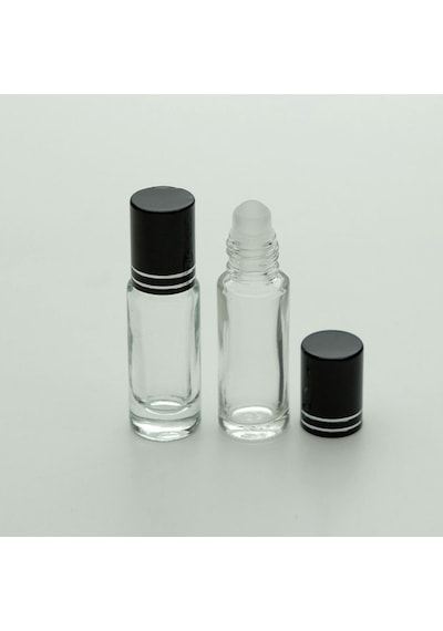 Boş Parfüm Şişesi 4-5 Ml 5 Adet Roll-on Gri Kapaklı Boş Şişe