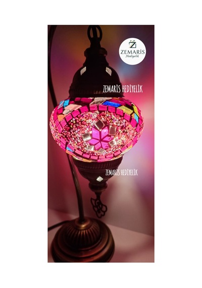 El Yapımı Otantik Mozaik Avize Aplik Lambader Cam 12 Cm Bordo - 806844425 Bordo