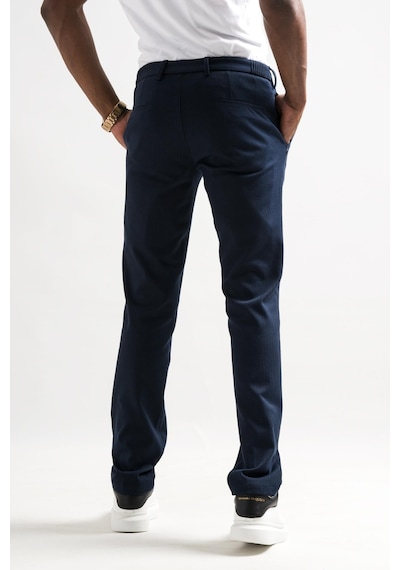 Ecer Slimfit Beli Lastikli Ve İplikli Çizgili Pamuklu Kışlık Kumaş Erkek Jogger Pantolon 001