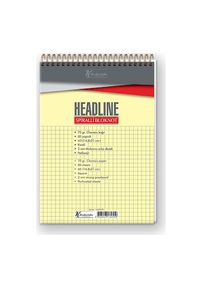 Keskin Color A5 Headline Bloknot Kareli Çok Renkli