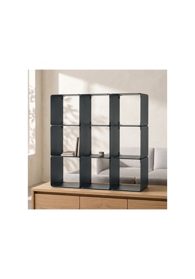 Node 9'lu Modüler Metal Açık Raf Ünitesi Çok Amaçlı Küp Kitaplık 50x50 Cm Gri - 944249484 Gri Node 9'lu Modüler Metal Açık Raf Ünitesi Çok Amaçlı Küp Kitaplık 50x50 Cm Gri - 944249484 Gri