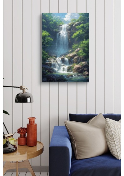 Doğal Natural Şelale Kanvas Tablo