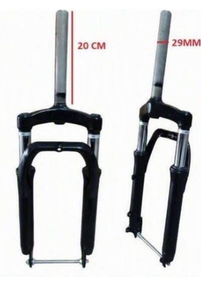 Fat Bike Ön Maşa Yivsiz Model 20 Cm 29mm Siyah