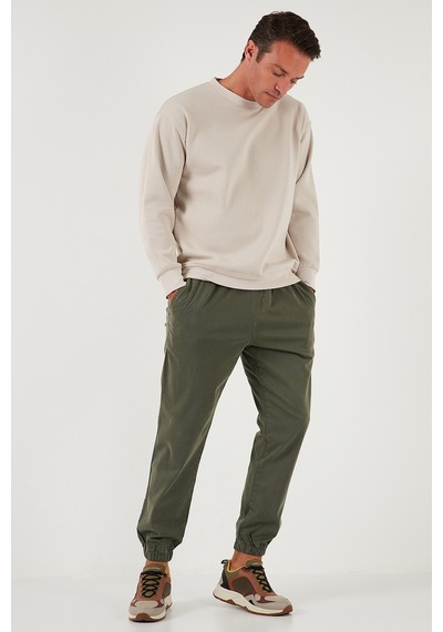 Buratti Regular Fit Bisiklet Yaka Pamuklu Içi Tüylü Yumuşak Şardonlu Erkek Sweat 5905255 Kum