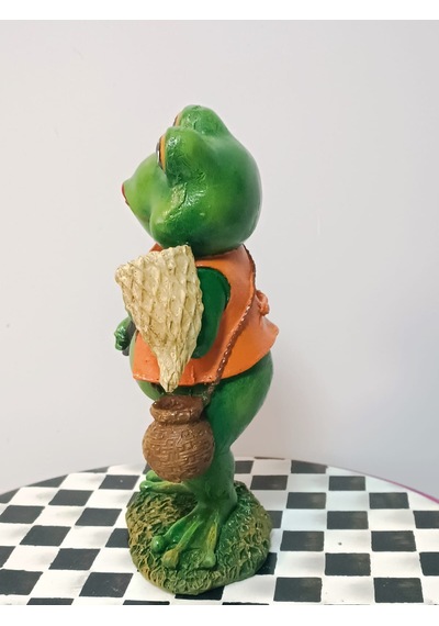 Gezgin Kurbağa Dekoratif Biblo, Vintage Stil Kurbağa Dekor