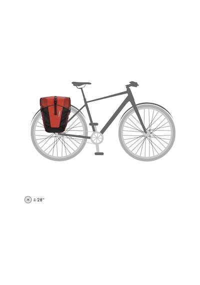 Ortlieb F52541 Back-roller Pro Plus Arka Bisiklet Çanta 70l Salsa - Dark Chili Turuncu