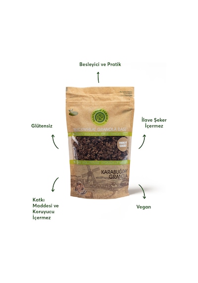 Glutensiz Fabrika Fındık ve Kakaolu Yulaf Karabuğday Granola 300 G