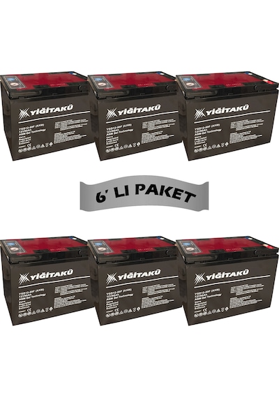 Yiğit Akü 12v 80ah Jel Elektrikli Bisiklet Aküsü 6'lı Set