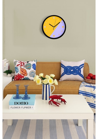 Modern Duvar Saati - 25cm - Önü Camlı Siyah Kasa - Sessiz Mekanizma-jh0893 Siyah