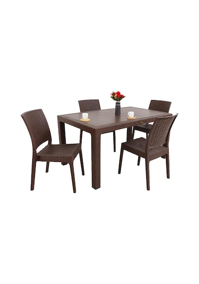 Depootoptan Mandella Elit Rattan 90 x 150 CM 4 Kişilik Elit Sandalye Masa Takımı K Kahverengi Depootoptan Mandella Elit Rattan 90 x 150 CM 4 Kişilik Elit Sandalye Masa Takımı K Kahverengi