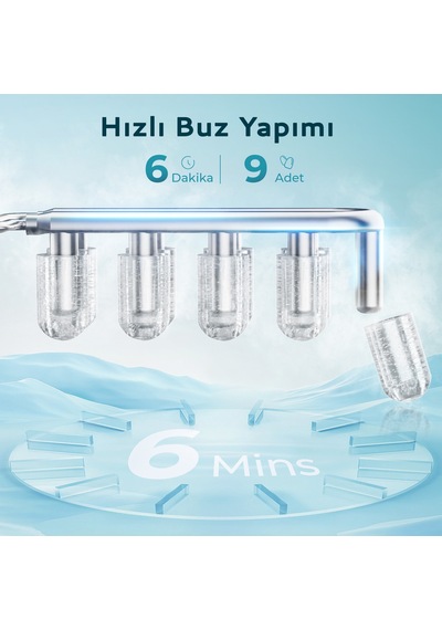 Bullet Kapsül Taşınabilir Buz Makinesi, Otomatik Temizleme, Hızlı Buz Yapma, Im011-bbl
