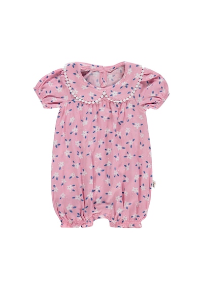 Civil Baby Kol Ve Yaka Fırfırlı 6-18 Ay Tulum - Pembe Soft Pembe