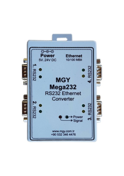 Mgy Mega232 Ethernet Rs232 Dönüştürücü - Tcp Udp İp Db9 Tcp232