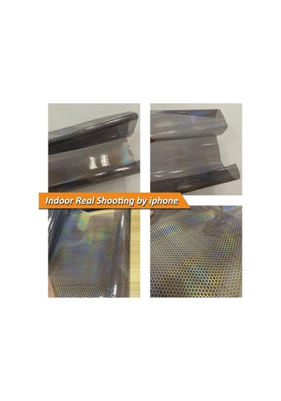 Siyah Hologram Petek Desen Far Stop Filmi Far Folyosu Far Çizik Çizilme Engelleyici Folyo 100 X 30 Cm 00 Şüscaroto Aksesuar