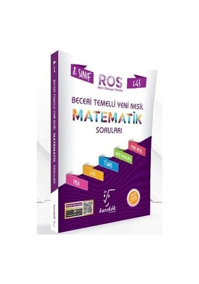 Karekök 8. Sınıf Lgs Matematik Ros B.T. Yeni Nesil Soru Bankası Karekök 8. Sınıf Lgs Matematik Ros B.T. Yeni Nesil Soru Bankası