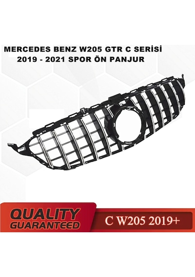 W205 GTR Spor Ön Panjur Izgaralı Piano Black-Krom 2019-2021 Arası