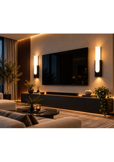 Mira Modern Led Duvar Apliği 10w Çift Yönlü Işık İç Dış Mekan Şık Dekoratif Aydınlatma 3200k Siyah