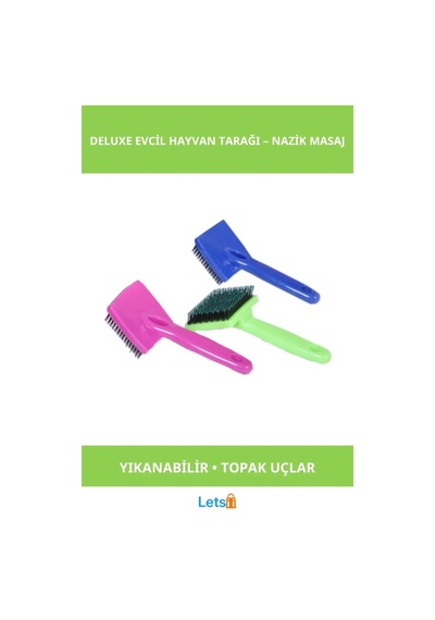Mikopet Deluxe Yumuşak Dokulu Evcil Hayvan Tarağı Kedi, Köpek, Tavşan İçin