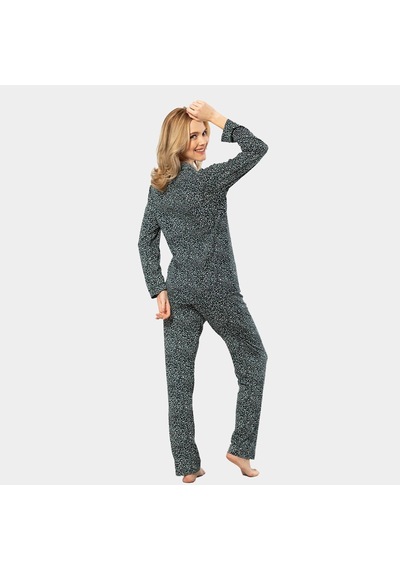 Türen Çiçek Desenli Uzun Kollu Gömlek Yaka Pijama Takımı 3379/yeşil 001 Türen Çiçek Desenli Uzun Kollu Gömlek Yaka Pijama Takımı 3379/yeşil 001
