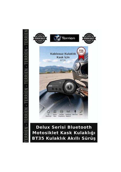 Delux Serisi Bluetooth Motosiklet Kask Kulaklığı Bt35 Kulaklık Akıllı Sürüş