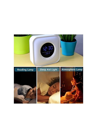 Rgb Led Bluetooth Hoparlörlü Dijital Masa Saati, Çalar Saat, Gece Lambası, Termometre, Ambiyans Işığı Ve Kablosuz Şarj Destekli Çok Fonksiyonlu Akıllı Saat P10 Rgb Led Bluetooth Hoparlörlü Dijital Masa Saati, Çalar Saat, Gece Lambası, Termometre, Ambiyans Işığı Ve Kablosuz Şarj Destekli Çok Fonksiyonlu Akıllı Saat P10