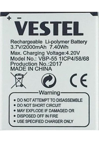 Senalstore Vestel Uyumlu Venüs 5.5 Pil Batarya 5.5x 5.5v Vbp-55 İthal