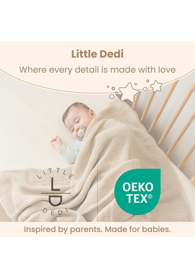 Little Dedi Yumuşak Örme Bebek Battaniyesi 30x40 İnç Yenidoğanlar İçin Çok Renkli