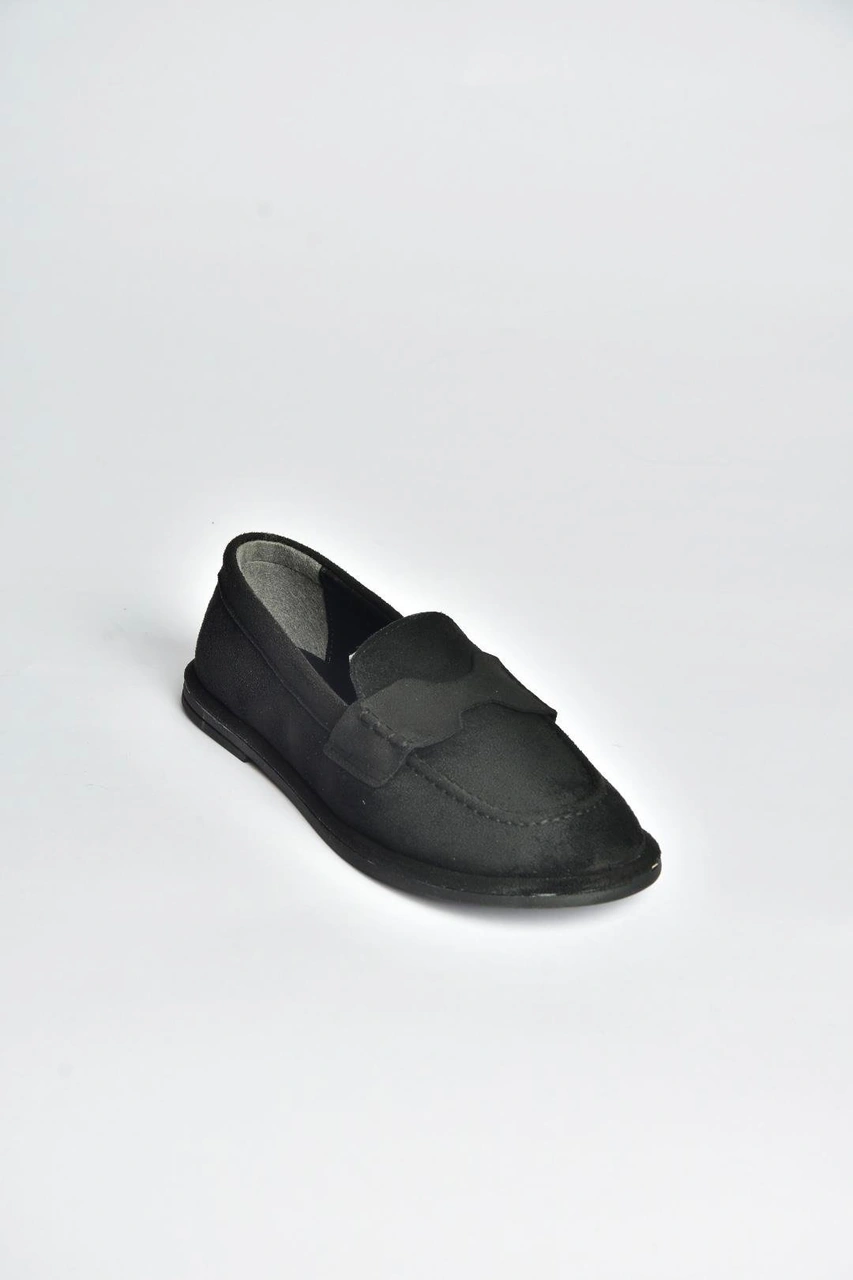 Fox Shoes V846872102 Siyah Süet Günlük Kadın Ayakkabı Siyah-süet