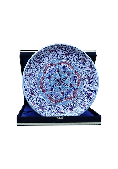E38 El İşçiliği Çini Tabak - 30 Cm - 6519