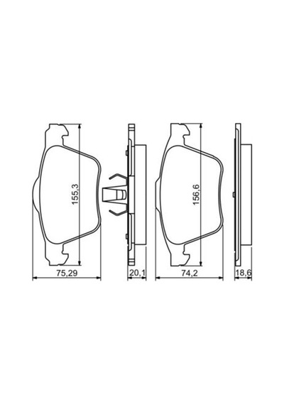Volvo S80 1.6 T4 2010-2016 Bosch Ön Balata Netpar24142 B4164t 80019382