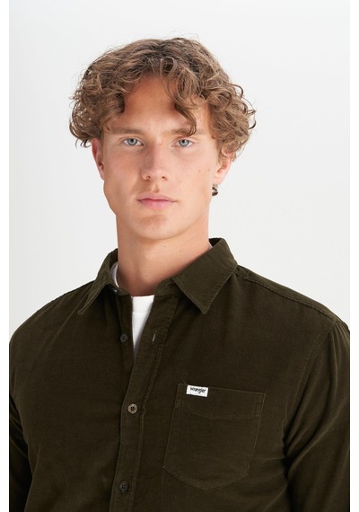 Wrangler Erkek Kadife Gömlek Ivy Green Ivy Green