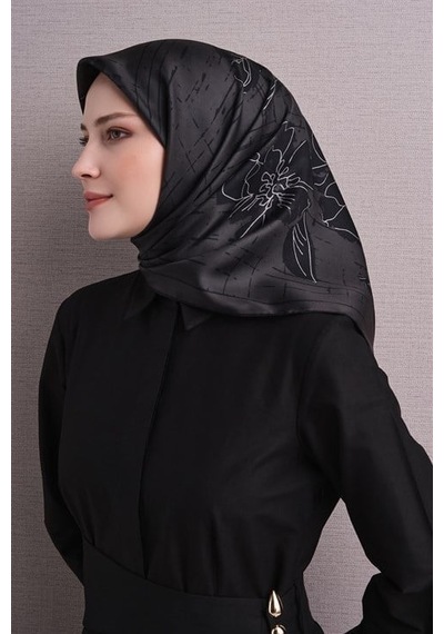 Armine Saf İpek Sura Eşarp 9617d 80 Bakır Kahve