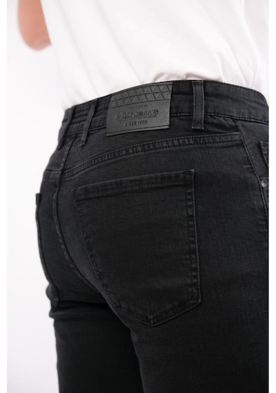 HLT Jeans Erkek Antrasit Fit Boru Paça Esnek Likralı Denim Jeans Kot Pantolon 001