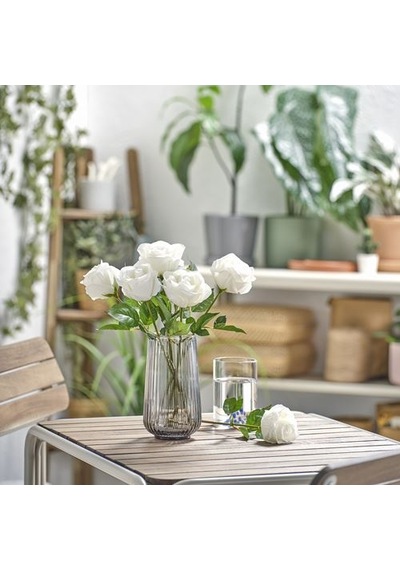 Ikea Smycka Yapay Çiçek, Beyaz, 40 Cm, İç/dış Mekan Yıldız Çiçeği
