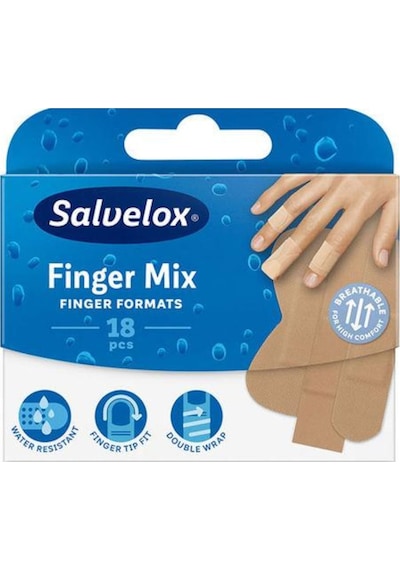 Salvelox Finger Mix Parmaklarla Uyumlu Yara Bandı 18 Adet