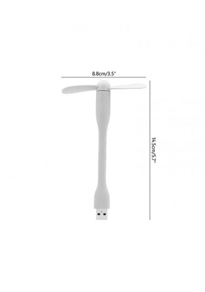 Sl-uf05 Esnek Usb Mini Fan Ofis, Ev, Laptop Ve Seyahat İçin Pratik Sessiz Vantilatör Hafif Taşınabilir Beyaz