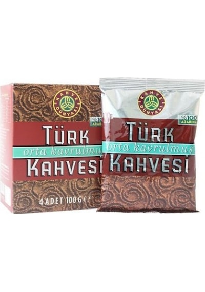 Kahve Dünyası Orta Kavrulmuş Türk Kahvesi 4 x 100 G