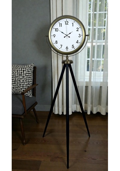 Büro Ev Ofis Hediyesi İçin Eskitme Tripod Ayaklı Dekoratif Saat Diğer